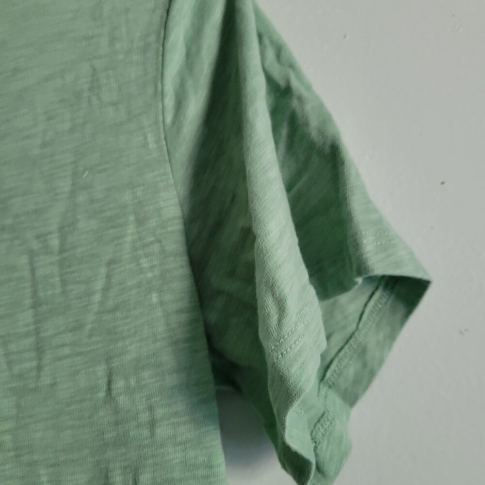 GAP Green Dress Women's Tiered Short Sleeve Knee Length Dress NWT - Picture 3 of 5
